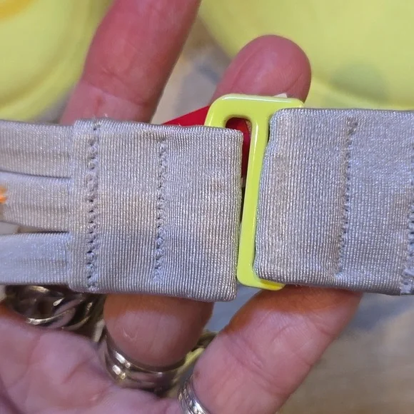 Victoria's Secret Elegant Shimmery Silver Gray Bead Accented Bikini Top - Picture 5 of 11